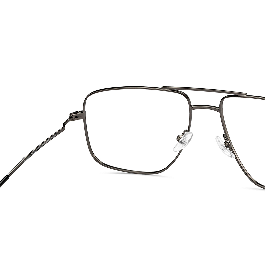 John Jacobs Gunmetal Full Rim Square right side