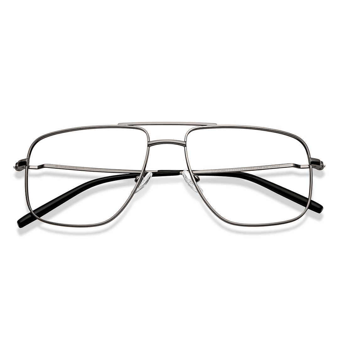 John Jacobs Gunmetal Full Rim Square right side