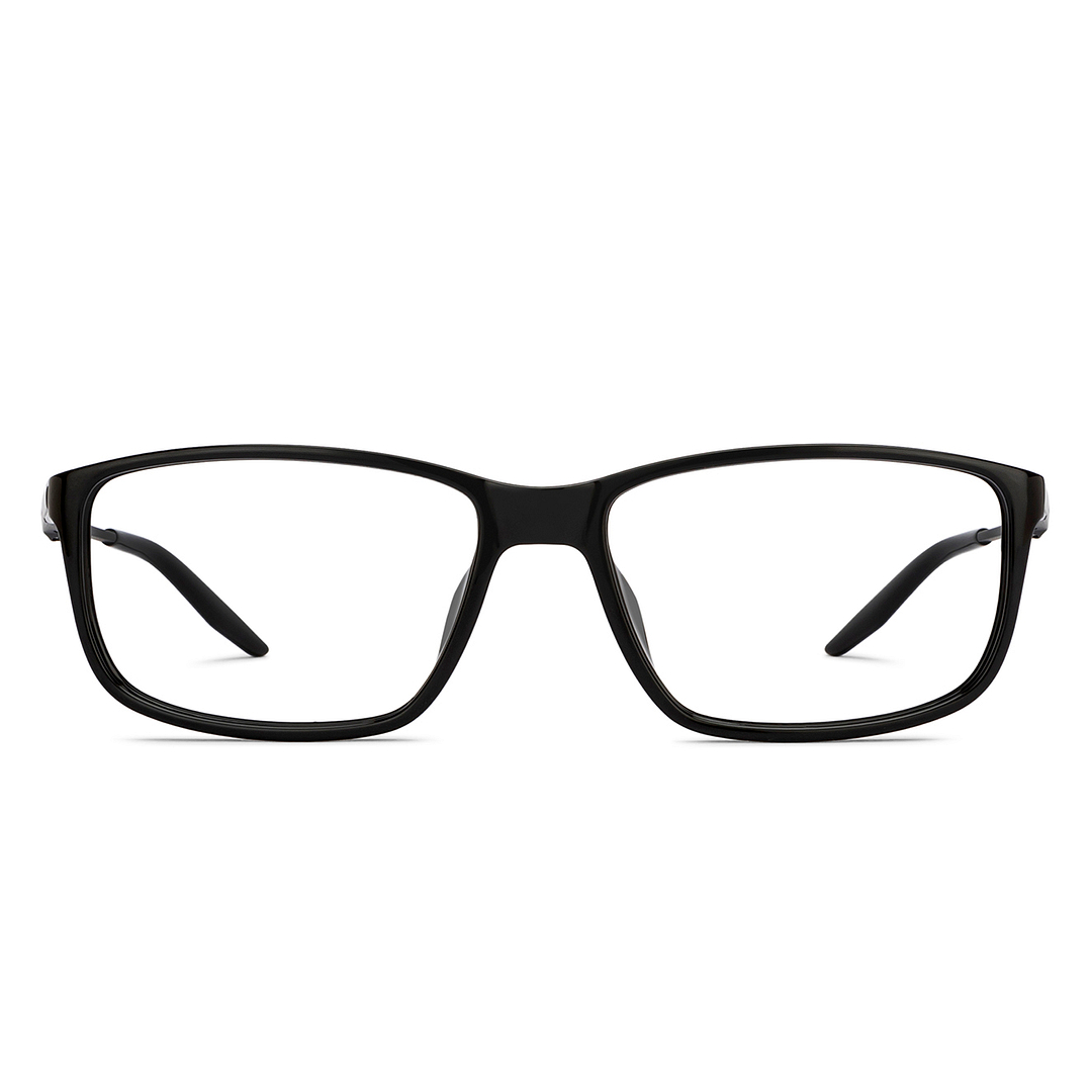 John Jacobs Black Full Rim Rectangle right side