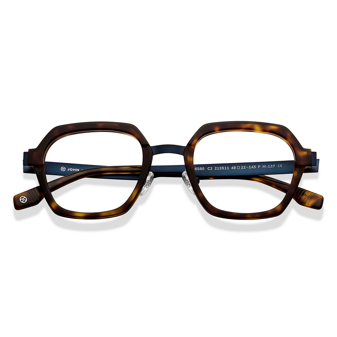 John Jacobs Sky Blue Full Rim Square left side