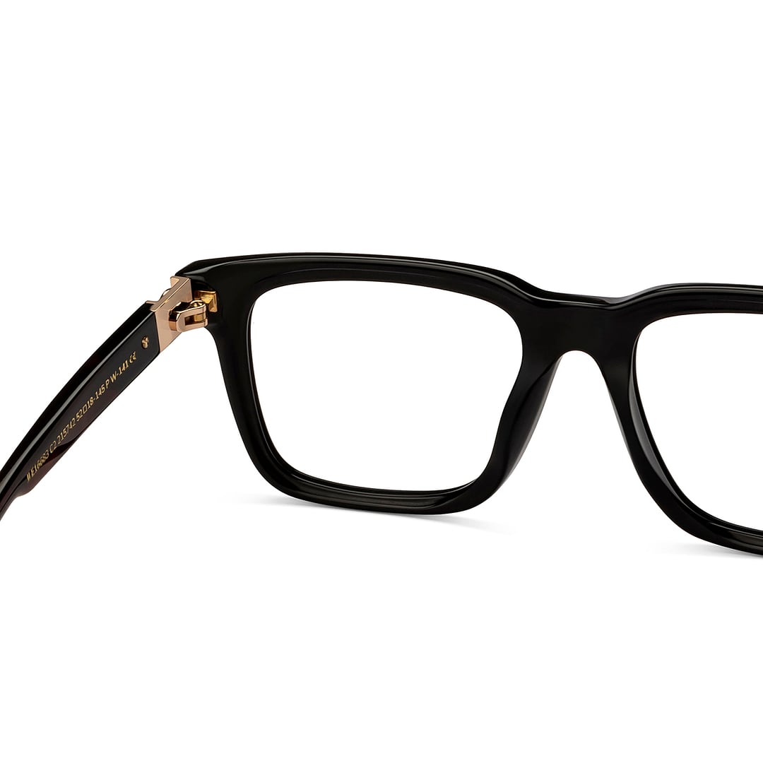 John Jacobs Black Full Rim Square right side