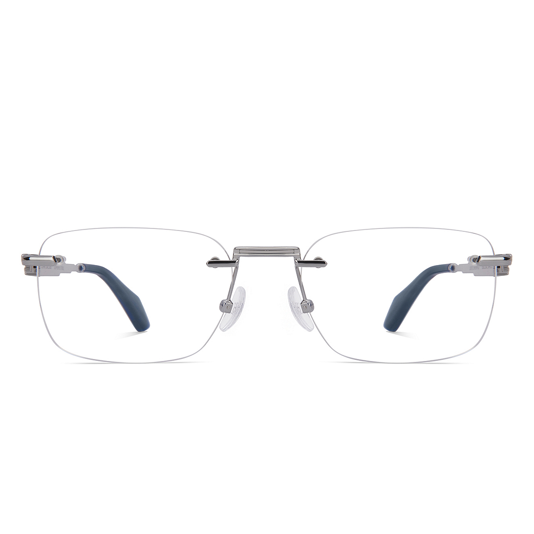 YA−MAN EP-17SB Buy Silver Green Tortoise Rimless Rectangle John Jacobs Supreme
