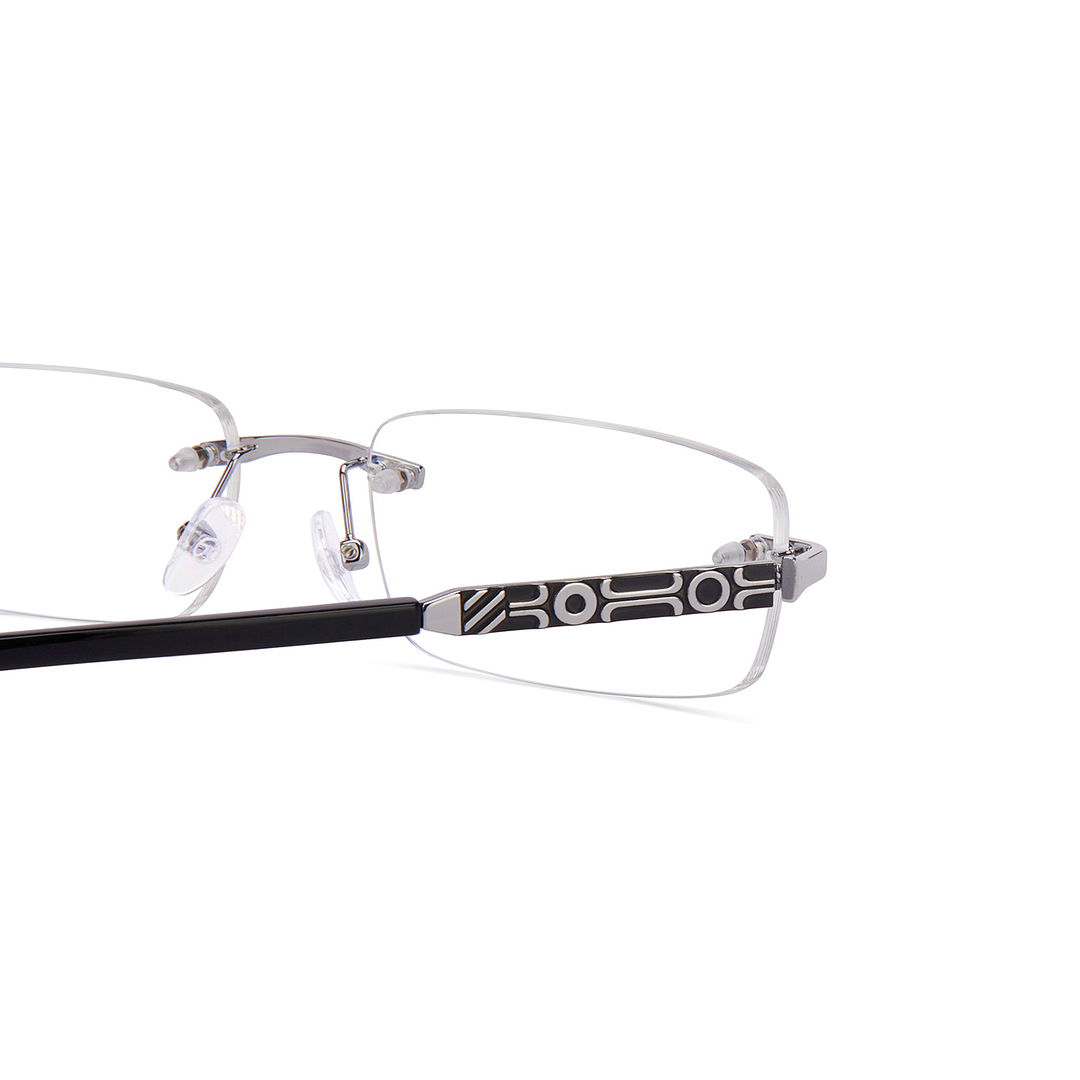 John Jacobs Silver Rimless Rectangle right side