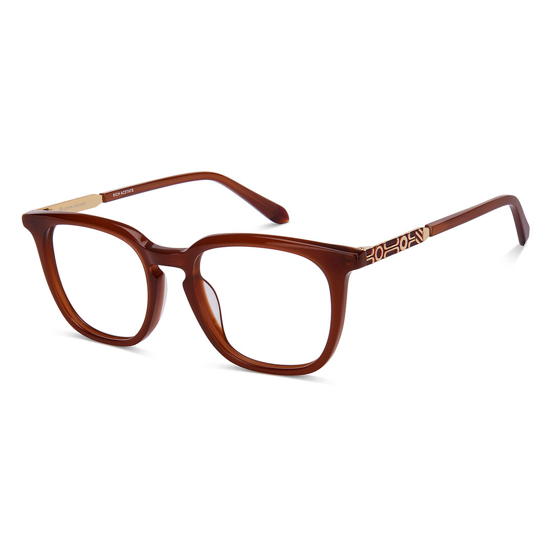 John Jacobs Light Brown Full Rim Square left side