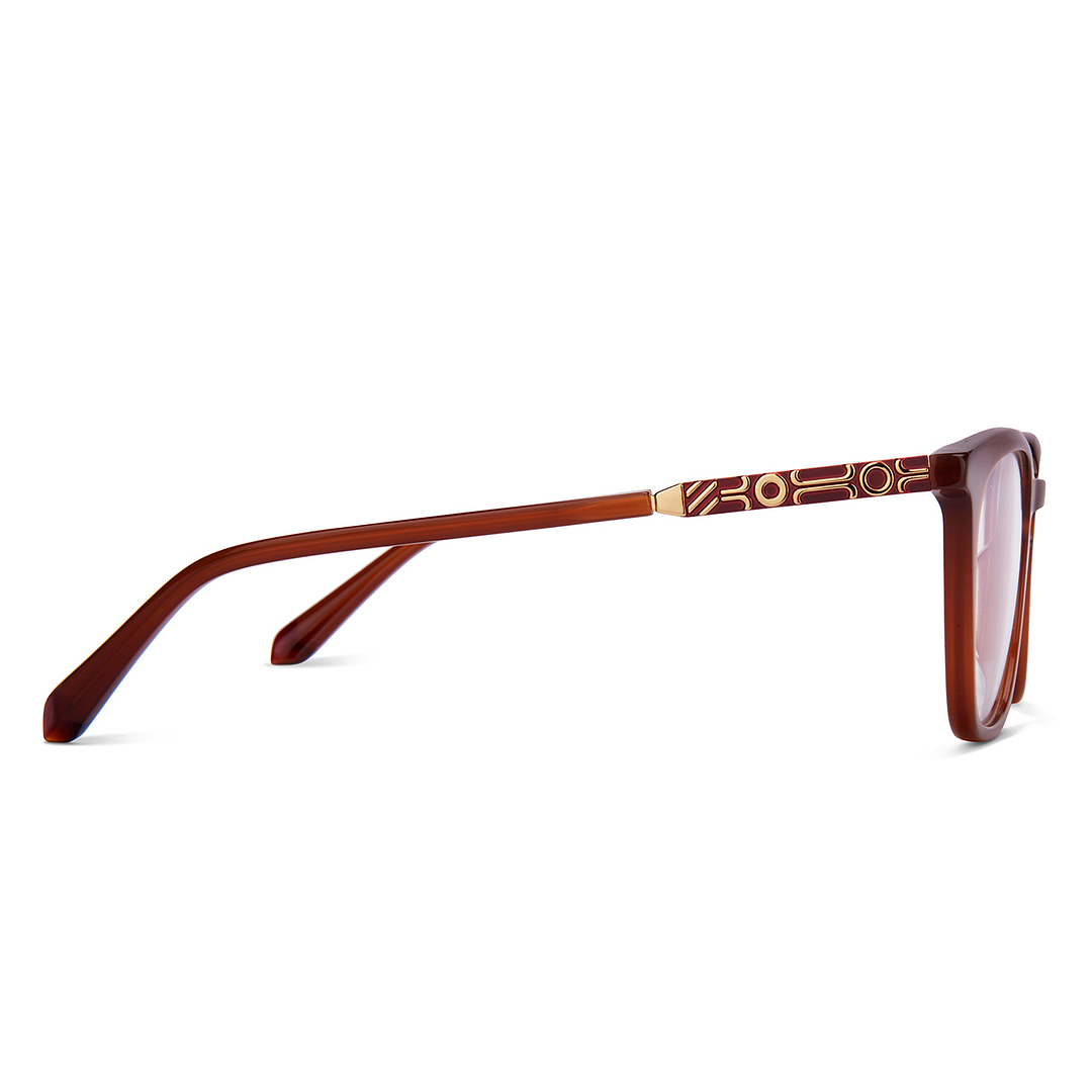 John Jacobs Light Brown Full Rim Square left side