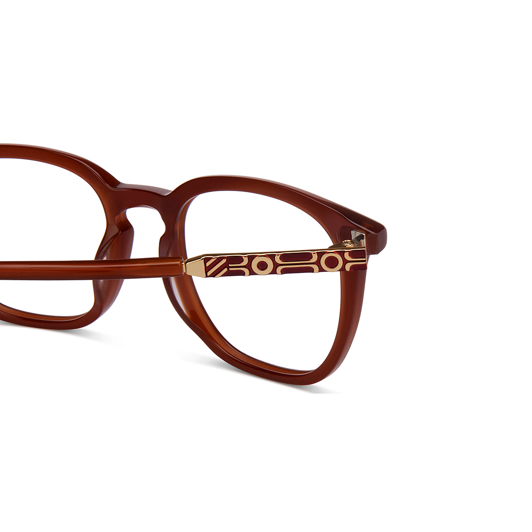 John Jacobs Light Brown Full Rim Square right side