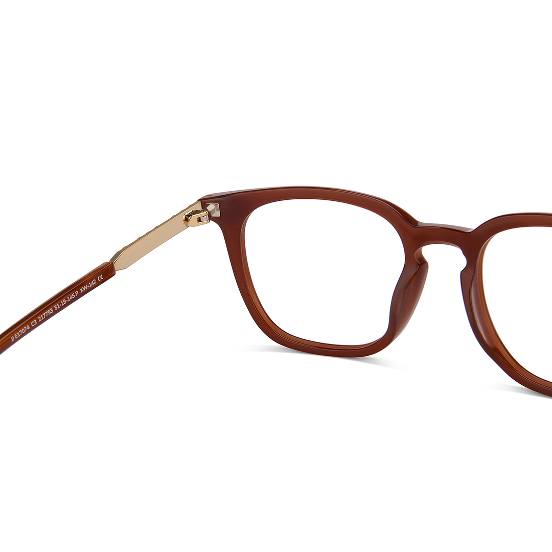 John Jacobs Light Brown Full Rim Square right side