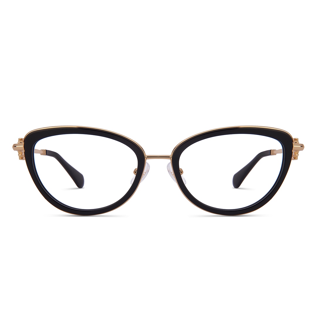 Buy Gold Black Full Rim Cat Eye John Jacobs Supreme Steel JJ