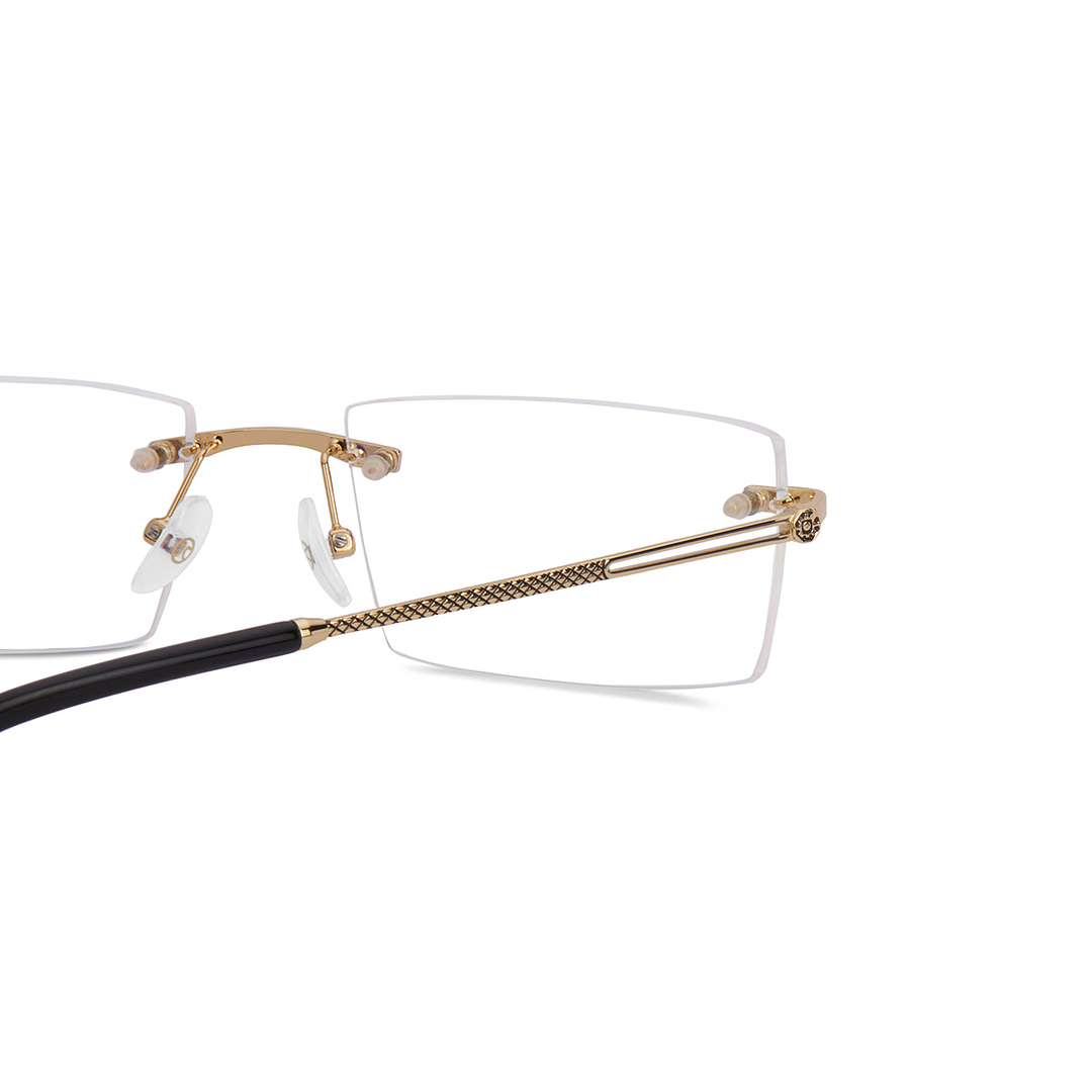 John Jacobs Online Gold Rimless Rectangle right side