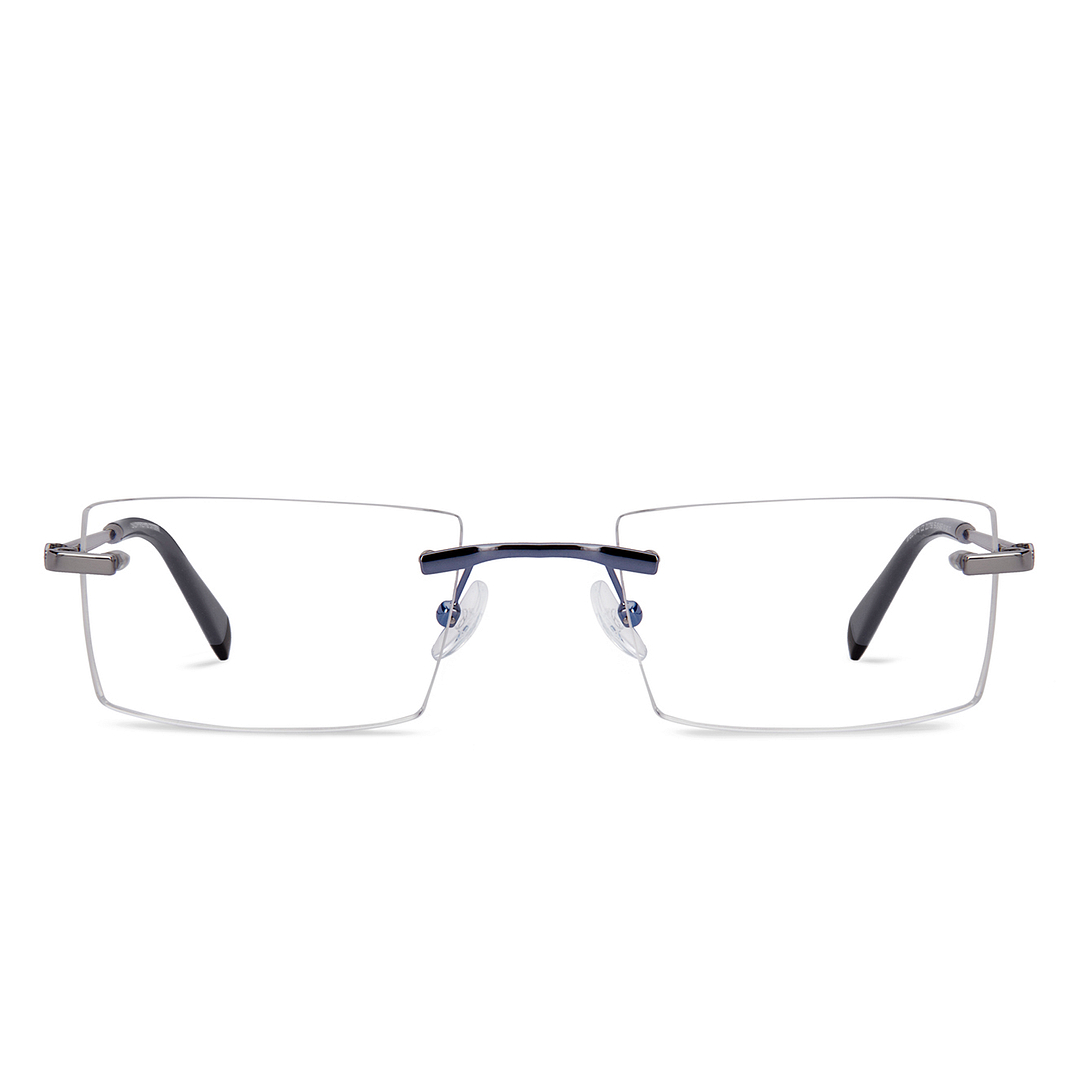 John Jacobs Silver Rimless Rectangle right side