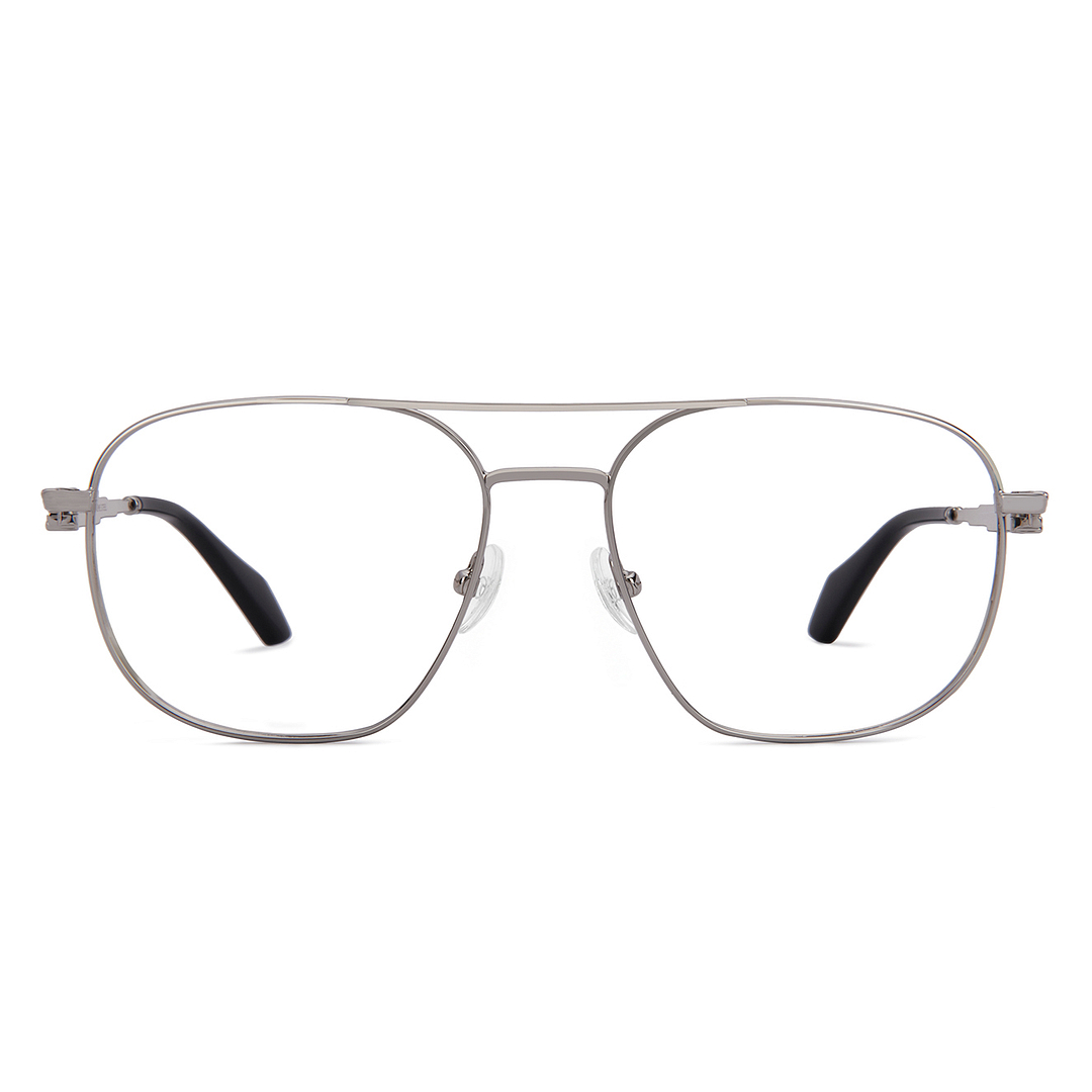 Silver Black Full Rim Square John Jacobs Supreme Steel JJ E17077
