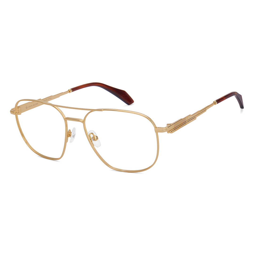 Gold Maroon Full Rim Square John Jacobs Supreme Steel JJ E17077-C2