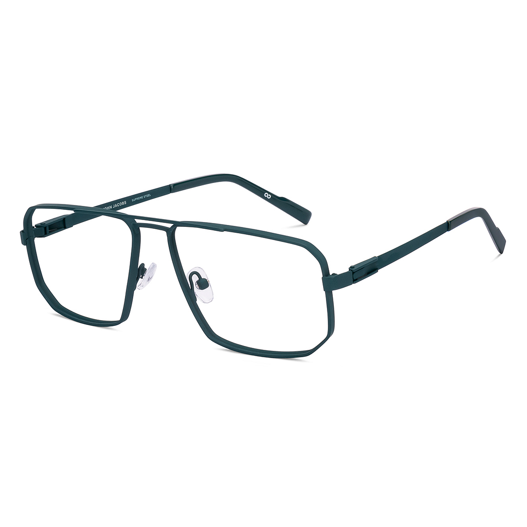 Buy Matte Green Full Rim Hexagonal John Jacobs Supreme Steel JJ