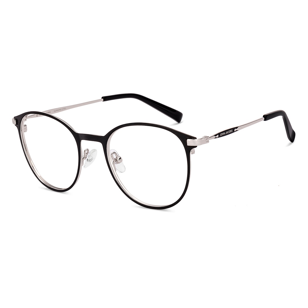 John Jacobs Black Full Rim Round left side