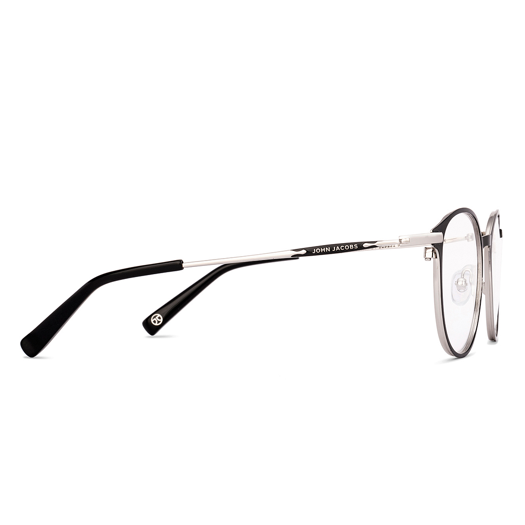 John Jacobs Black Full Rim Round left side