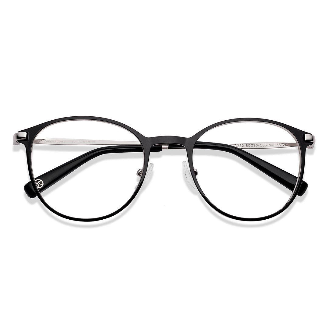 John Jacobs Black Full Rim Round left side