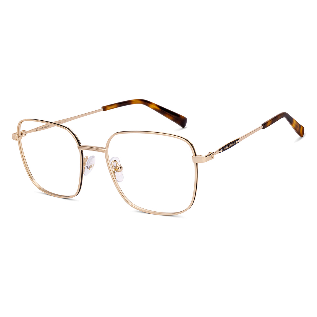 John Jacobs Online Gold Full Rim Square left side