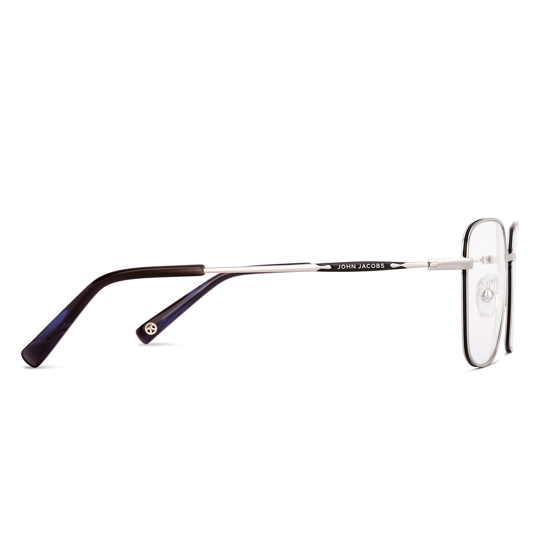 John Jacobs Silver Full Rim Square left side