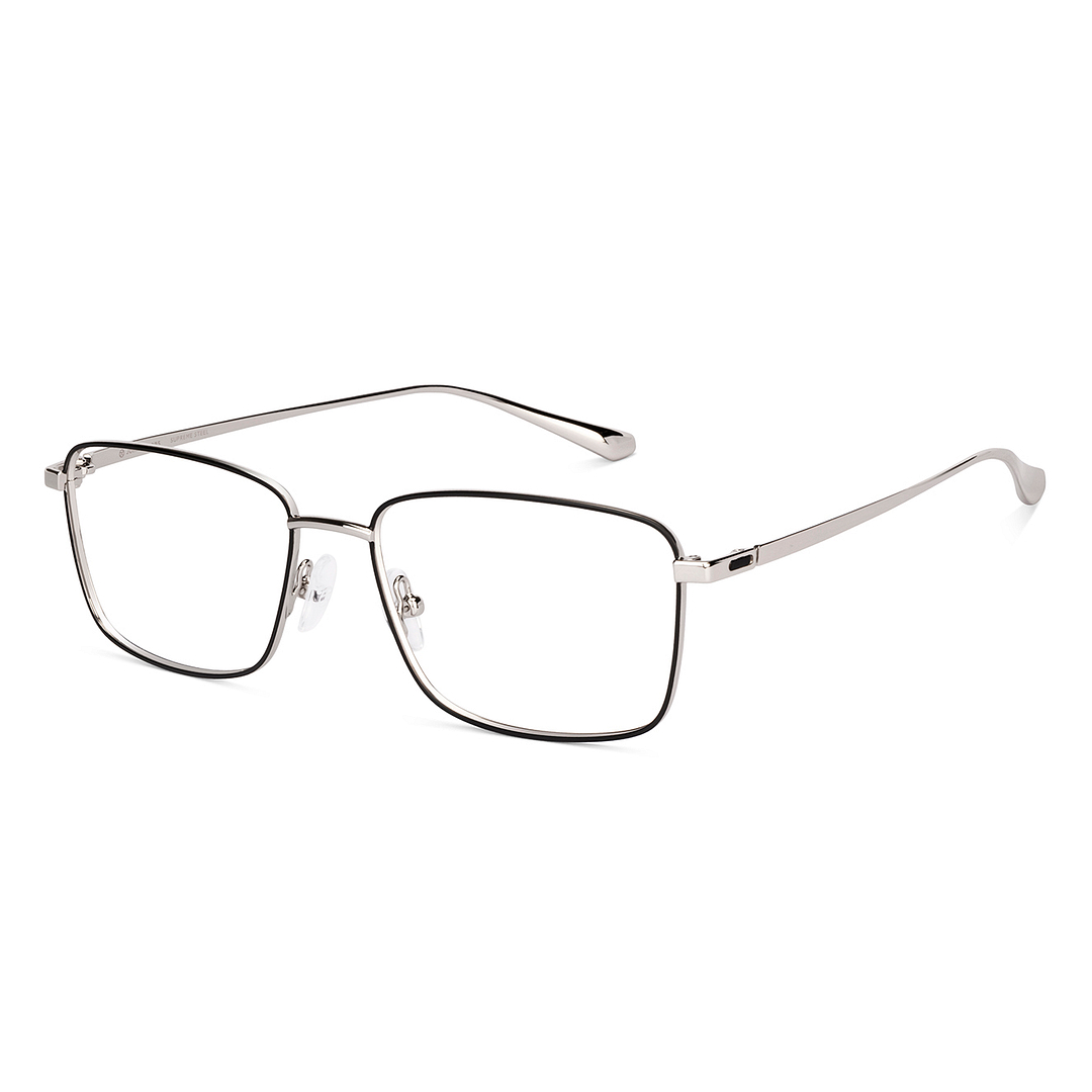 Buy Shiny Silver Full Rim Rectangle John Jacobs Supreme Steel JJ