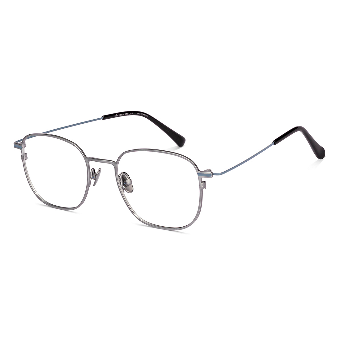 John Jacobs Silver Full Rim Square right side