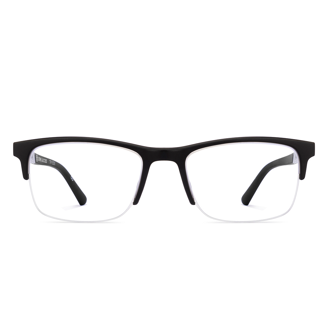 【ゆゆ】 Buy Black Half Rim Rectangle John Jacobs TR Flex JJ E70099