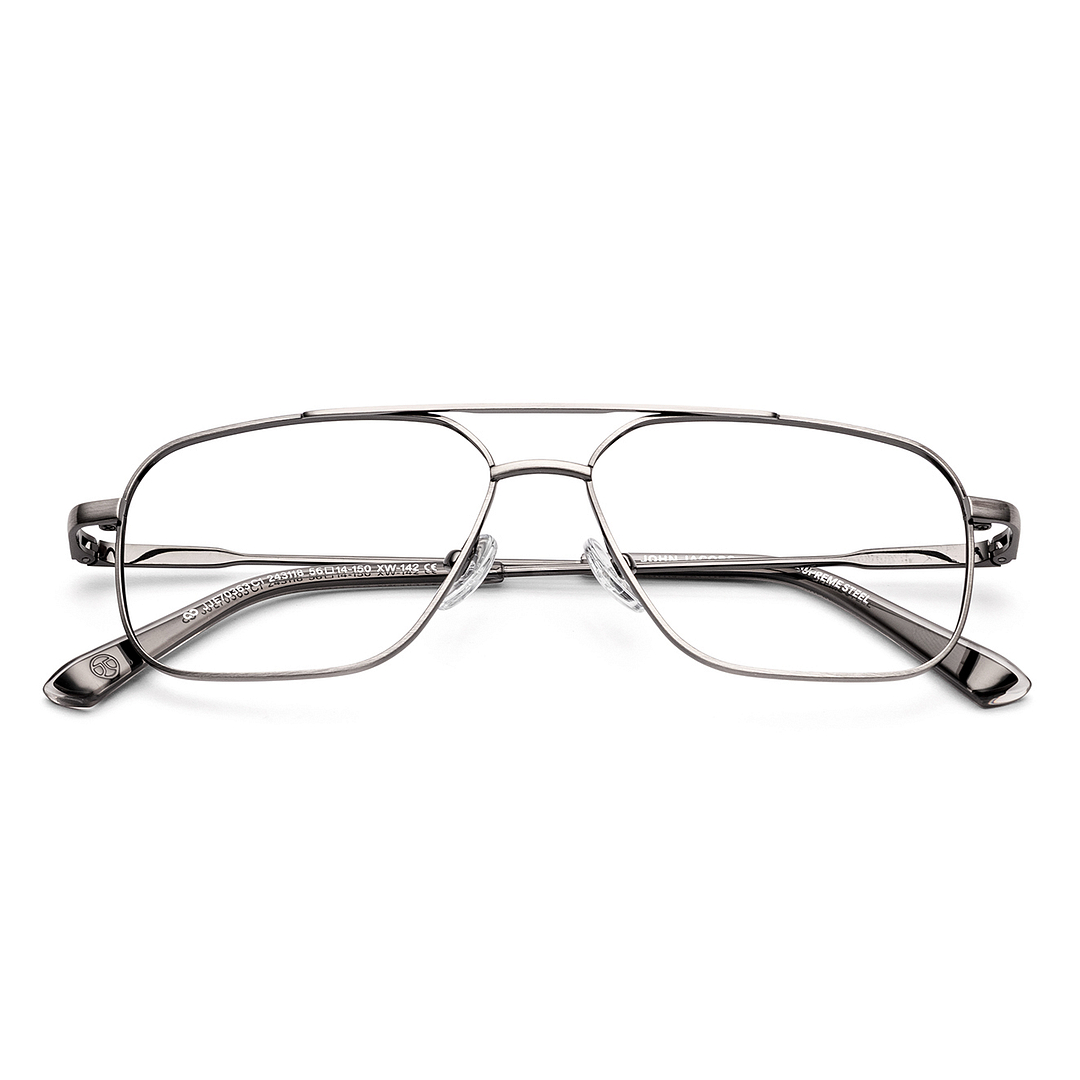 Gunmetal Full Rim Geometric John Jacobs JF - Lanson JJ E70363