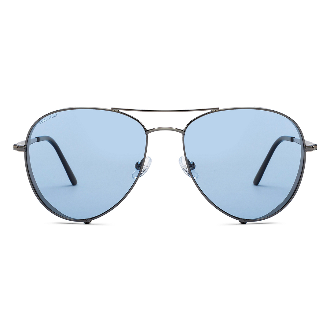 John Jacobs Gunmetal Full Rim Aviator left side