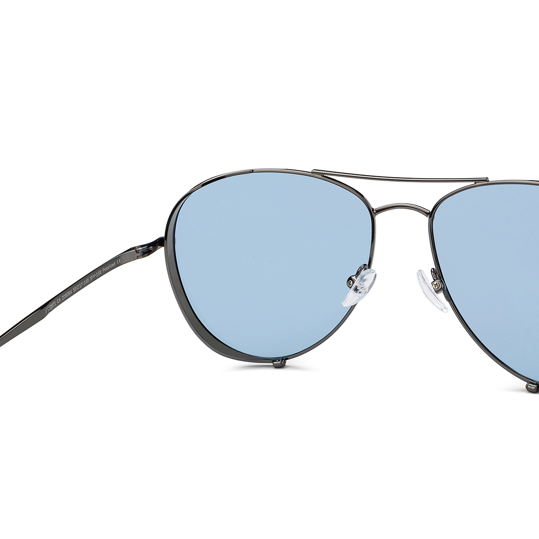 John Jacobs Gunmetal Full Rim Aviator right side