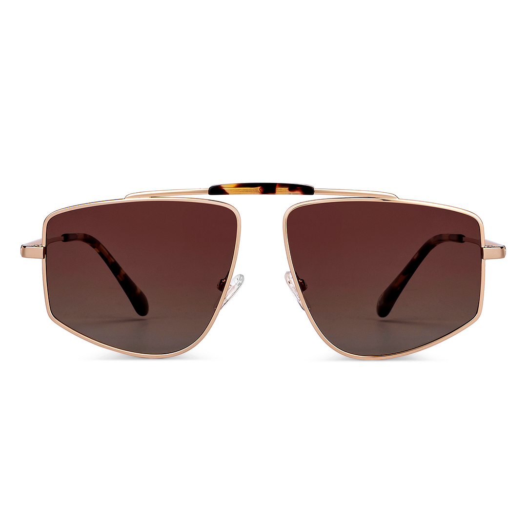 John Jacobs Online Gold Full Rim Rectangle left side