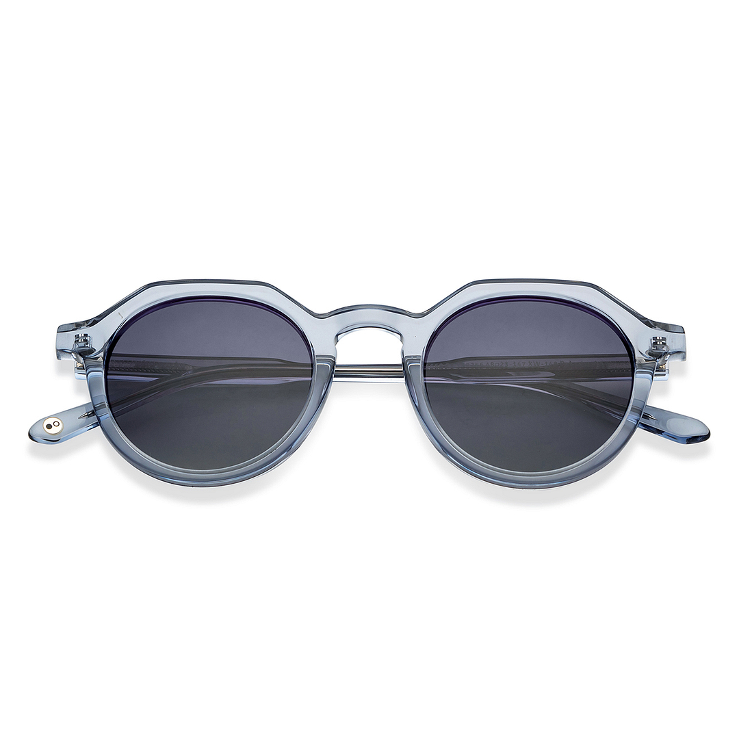 John Jacobs Online Blue Transparent Full Rim Round left side