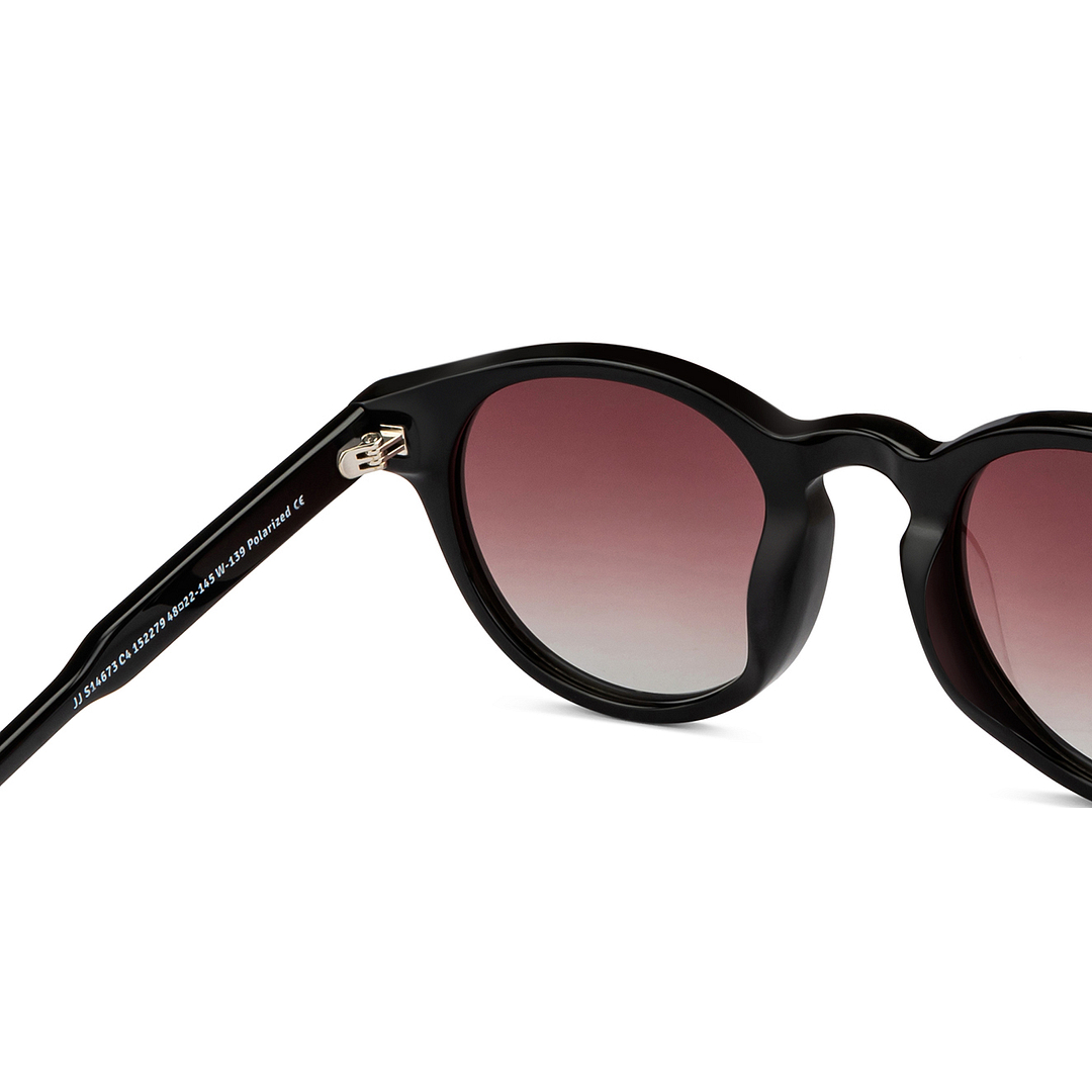 John Jacobs Black Full Rim Round right side