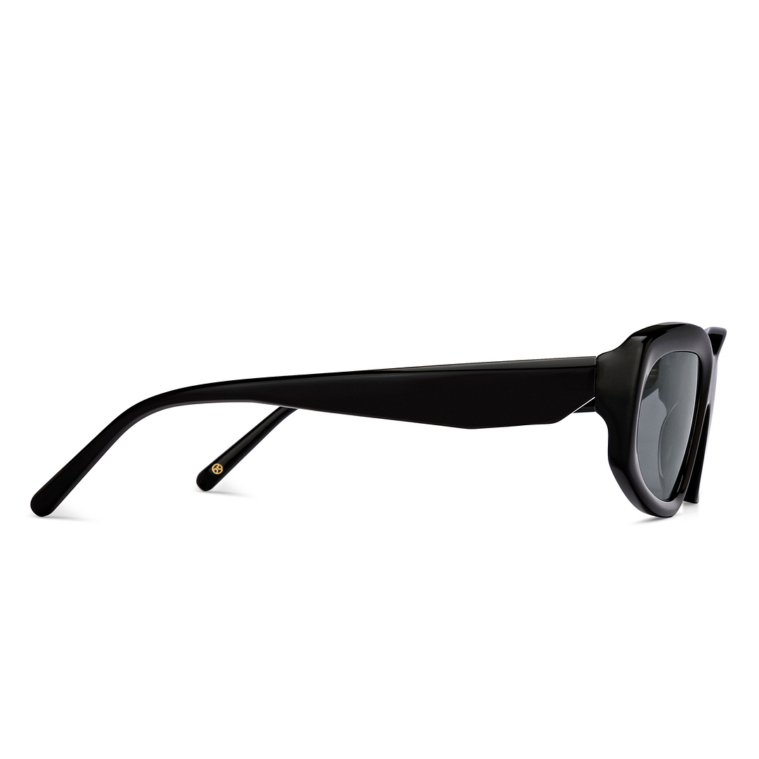John Jacobs Black Full Rim Rectangle right side