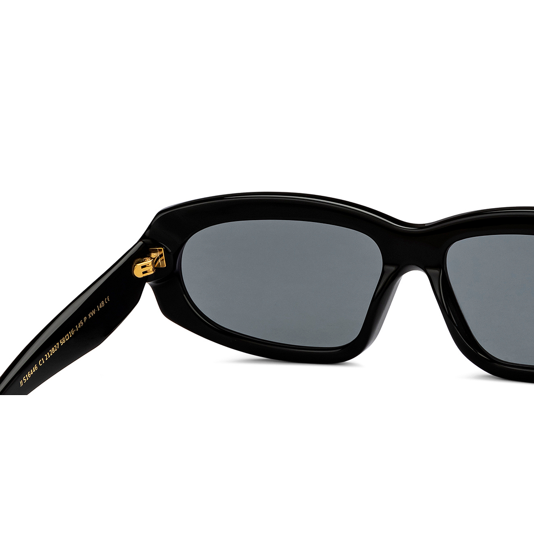 John Jacobs Black Full Rim Rectangle left side