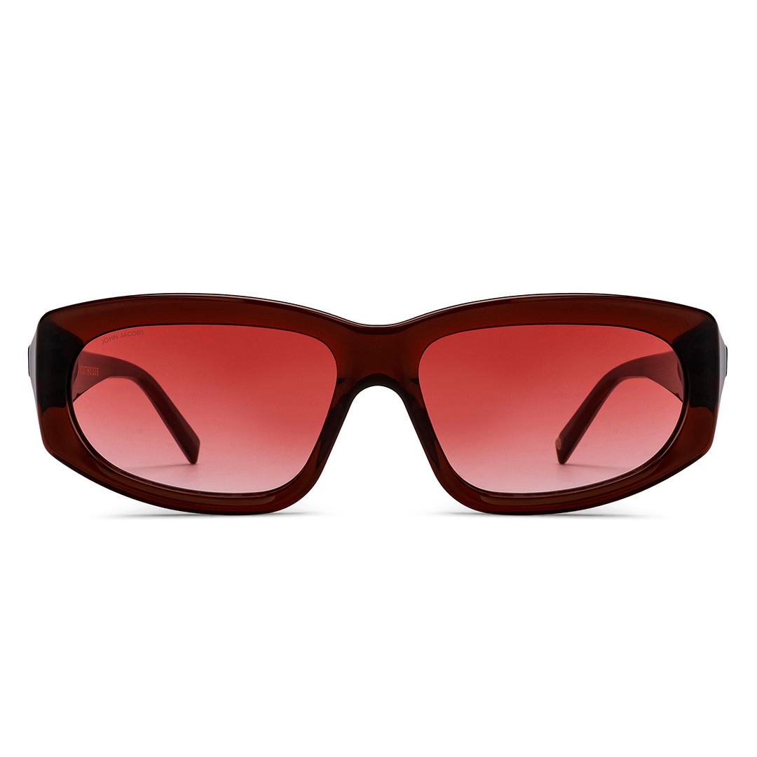 John Jacobs Online Light Brown Full Rim Rectangle right side