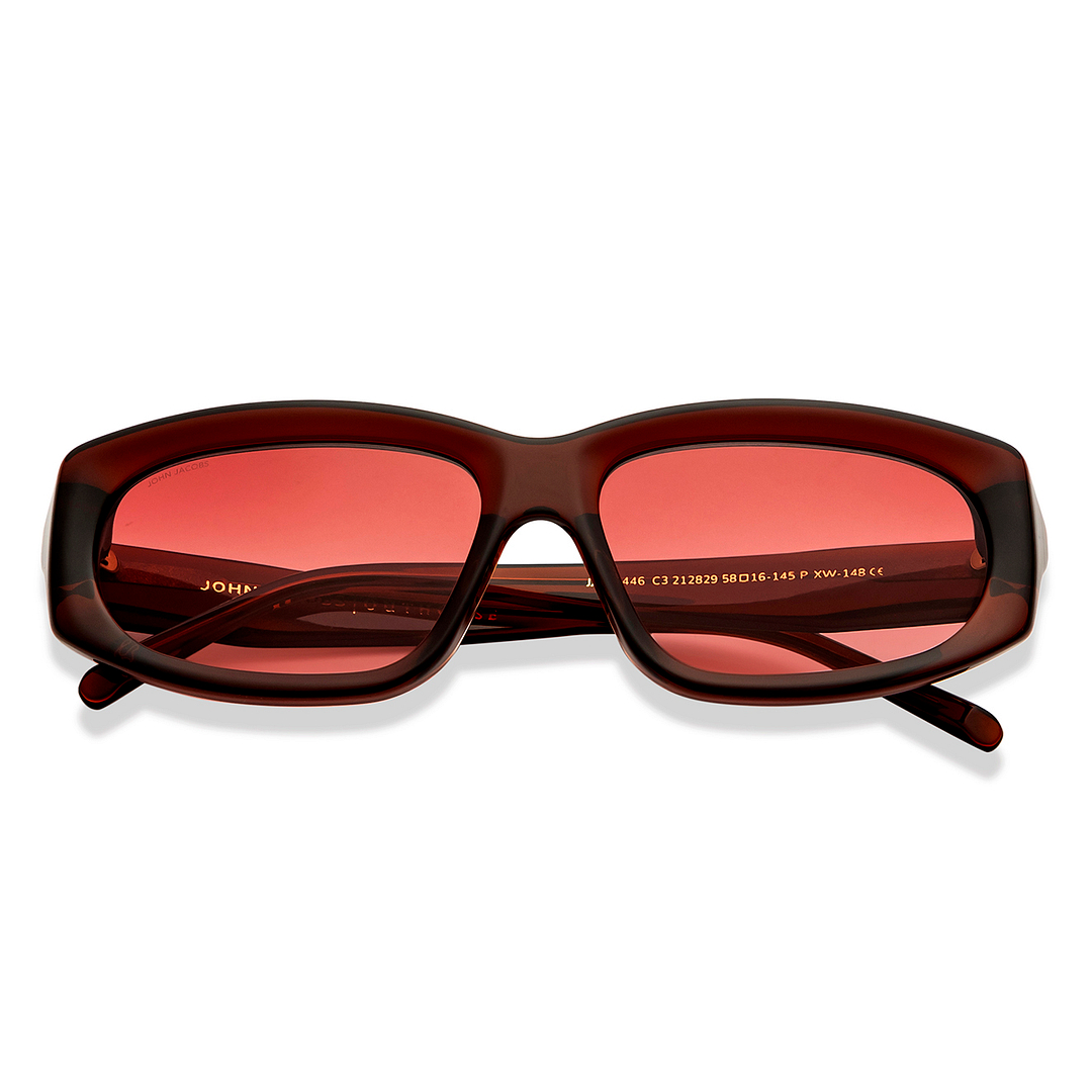 John Jacobs Online Light Brown Full Rim Rectangle right side