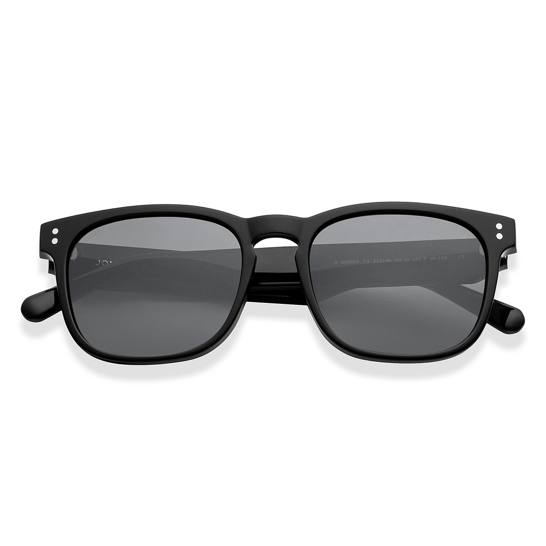 John Jacobs Black Full Rim Square left side