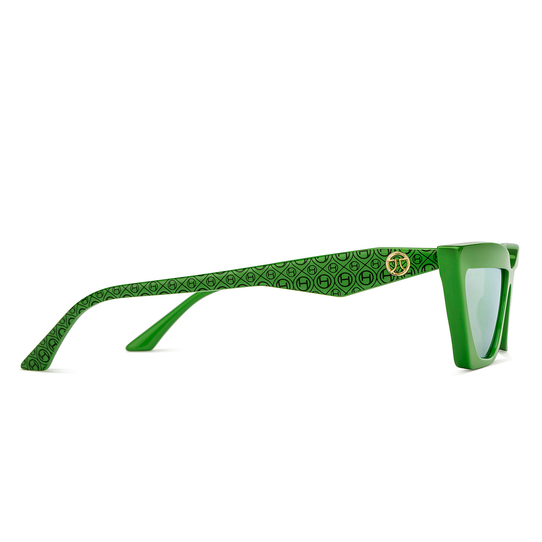 John Jacobs Green Full Rim Cat Eye left side