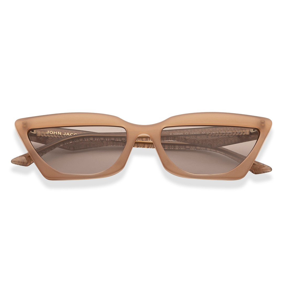 John Jacobs Online Light Brown Full Rim Cat Eye left side