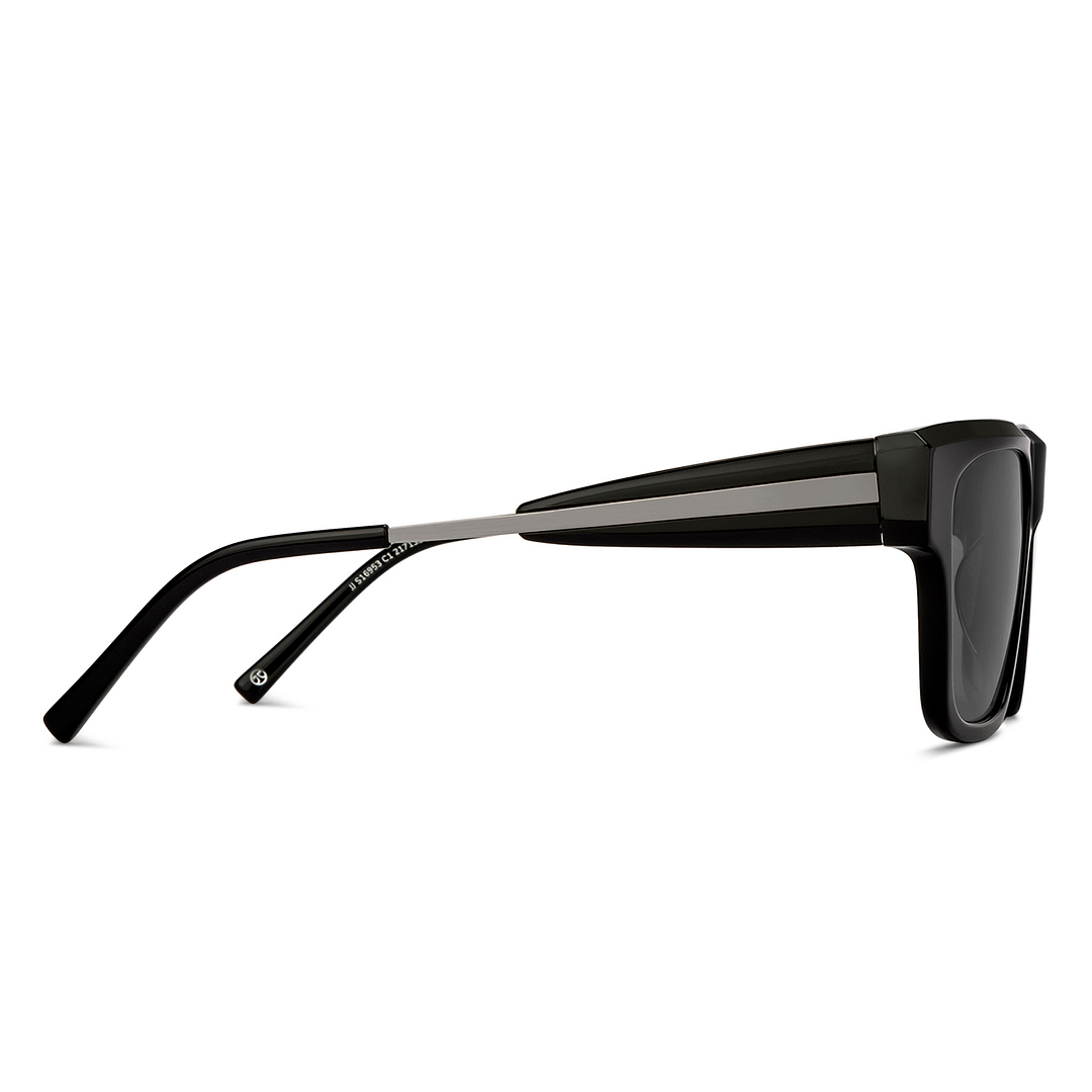 John Jacobs Black Full Rim Square left side