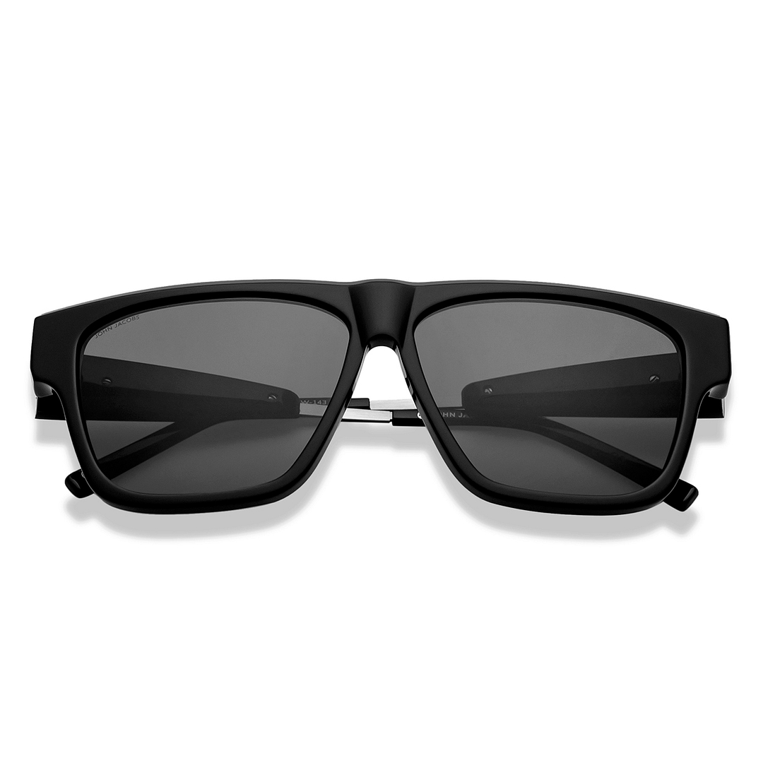 John Jacobs Black Full Rim Square left side