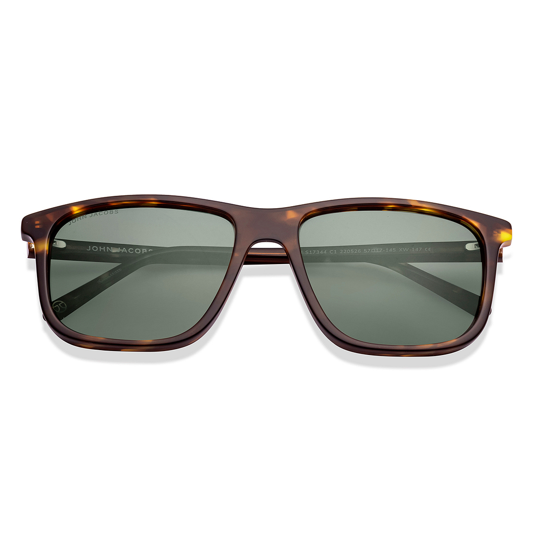 Buy Tortoise Green Full Rim Rectangle John Jacobs JJ Tints JJ