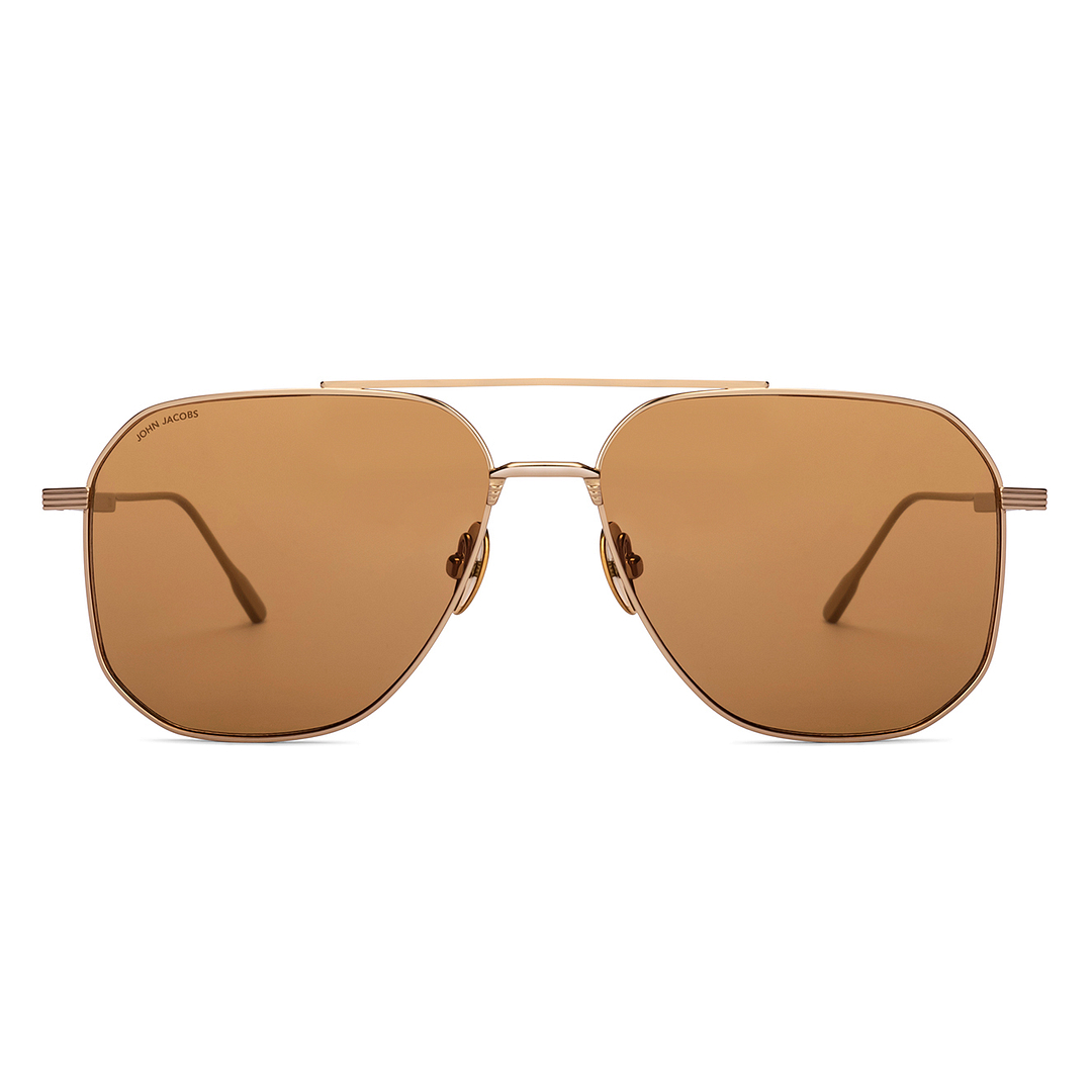 John Jacobs Gold Full Rim Aviator right side