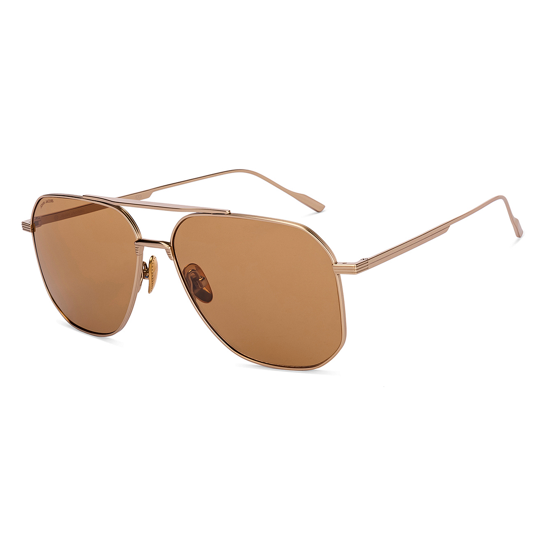 John Jacobs Gold Full Rim Aviator left side