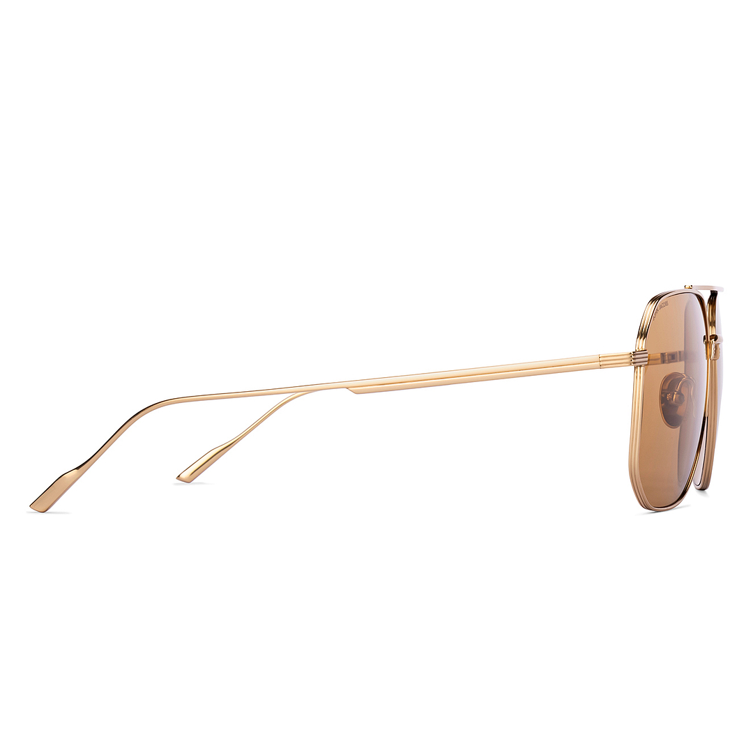 John Jacobs Gold Full Rim Aviator left side