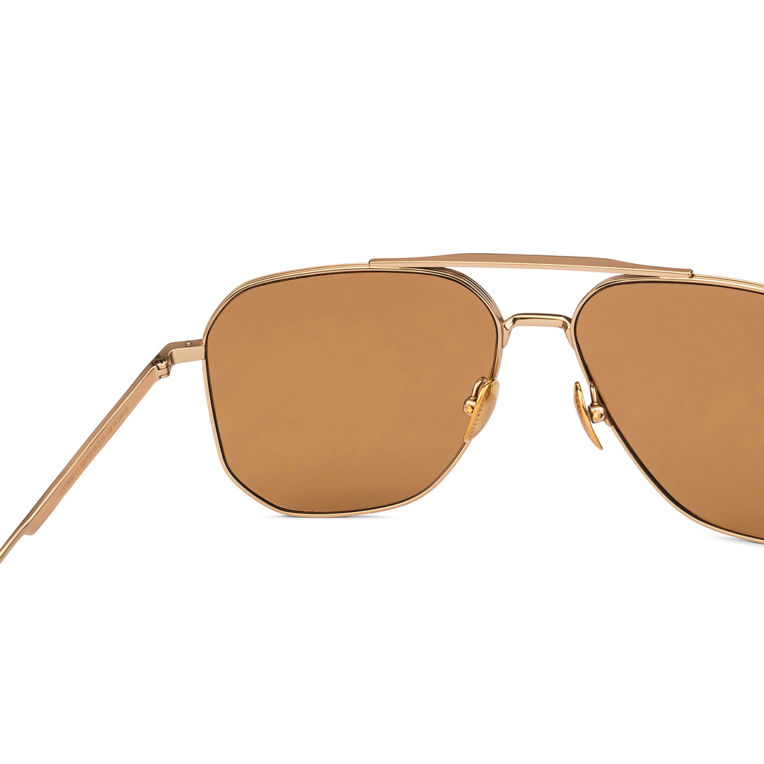 John Jacobs Gold Full Rim Aviator right side
