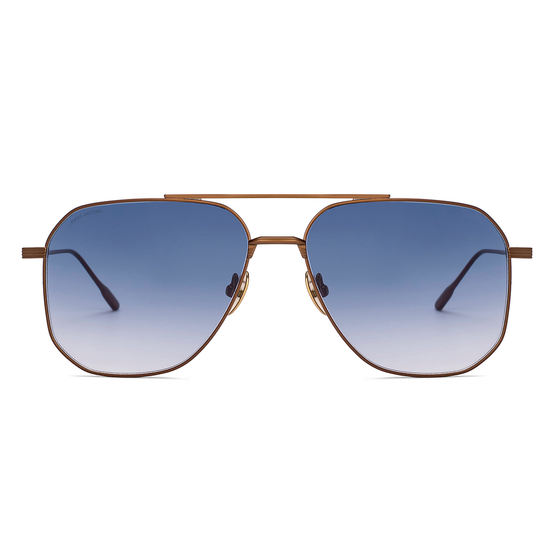 John Jacobs Brown Full Rim Aviator right side