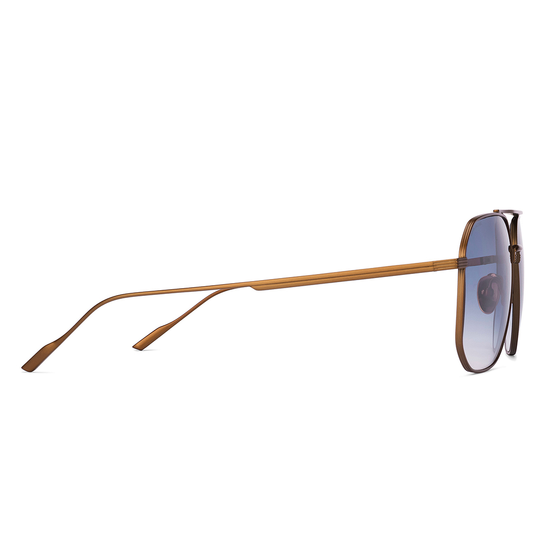 John Jacobs Brown Full Rim Aviator left side