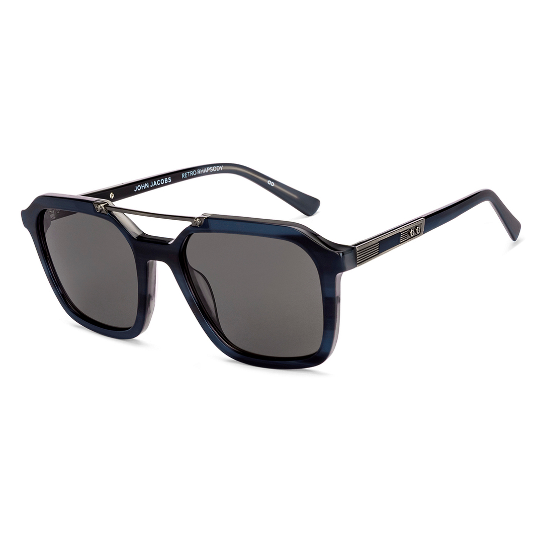 John Grey Blue Full Rim Square John Jacobs Tints JJ S70149 Sunglasses