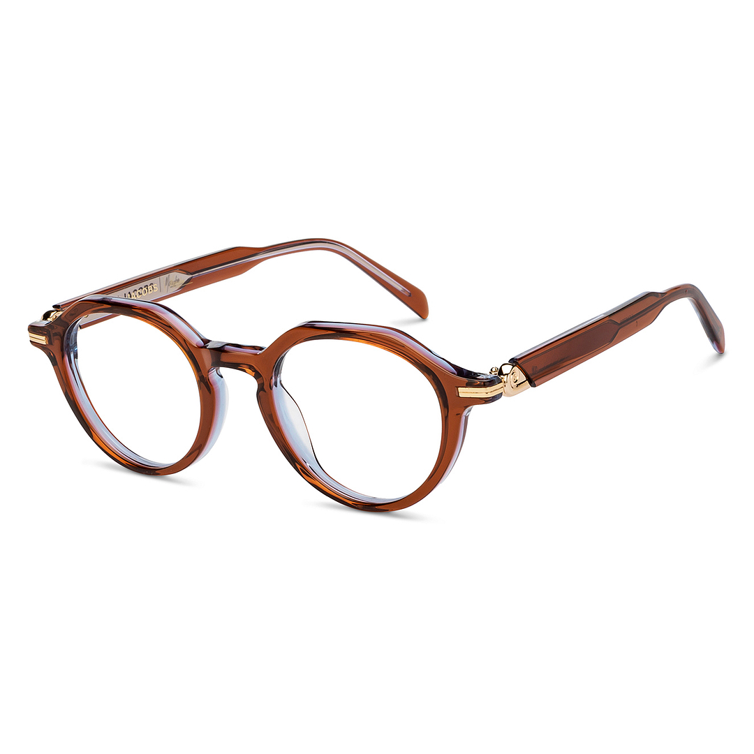 John Jacobs Light Brown Full Rim Round right side
