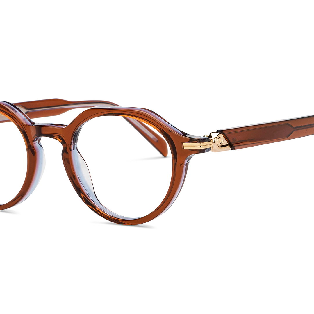 John Jacobs Light Brown Full Rim Round right side